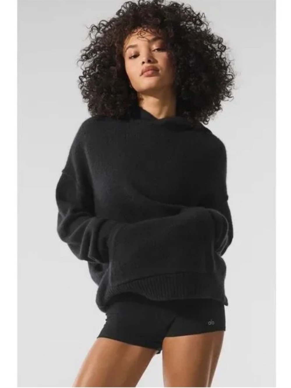 Alo Yoga New Class Cashmere Hoodie Black Size Large NWT